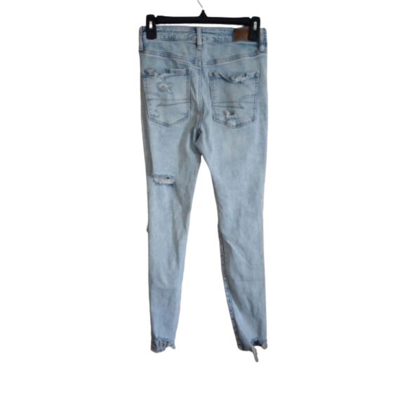 American Eagle Women's Size 2 Destroyed Blue Jean - Picture 2 of 9